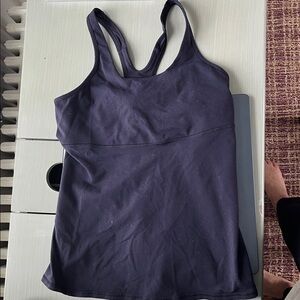 Lululemon tank Top Navy Sz 10 No padding